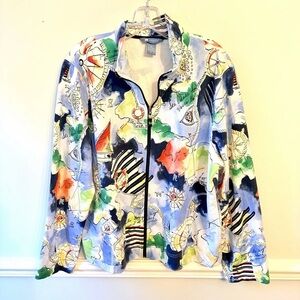 Vibrant Map Print Bomber Jacket. Item # 11100